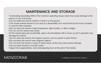 MoveCrab Digital Torque Wrench – 3/8" & 1/2" Drive Angle Torque Meter 3–340 N·m for Industrial Maintenance