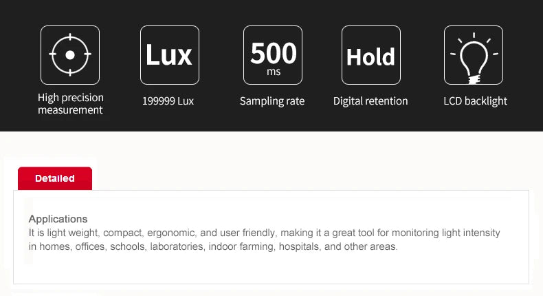 UNI-T UT383BT Digital Lux Meter – Professional Illuminance Tester