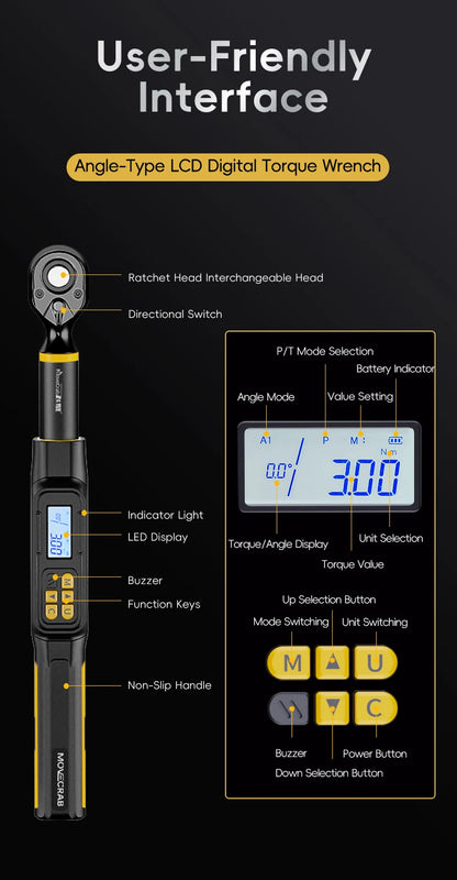 Digital Angle Torque Wrench 3/8" & 1/2" Drive