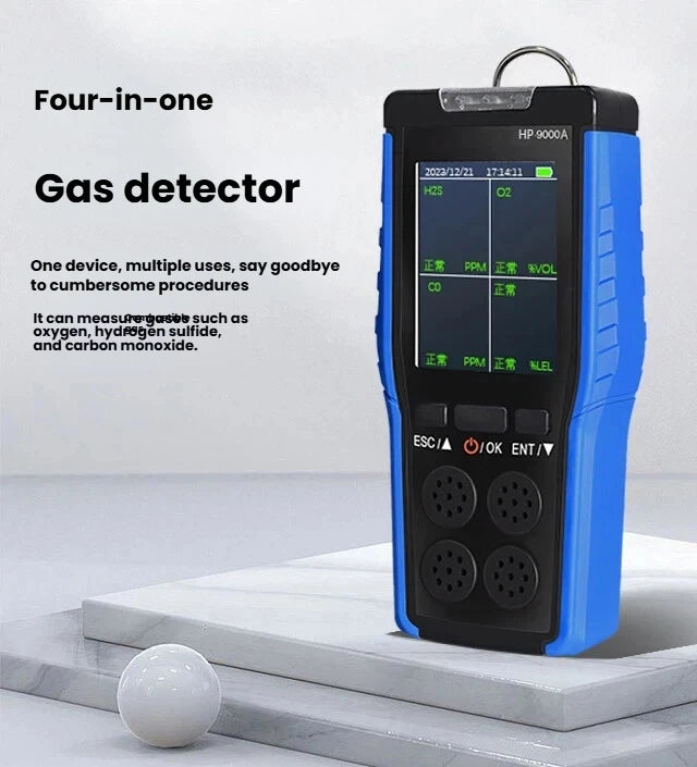 4-in-1 Portable Gas Detector – O₂, CO, H₂S & LEL Explosion-Proof Industrial Safety Monitor