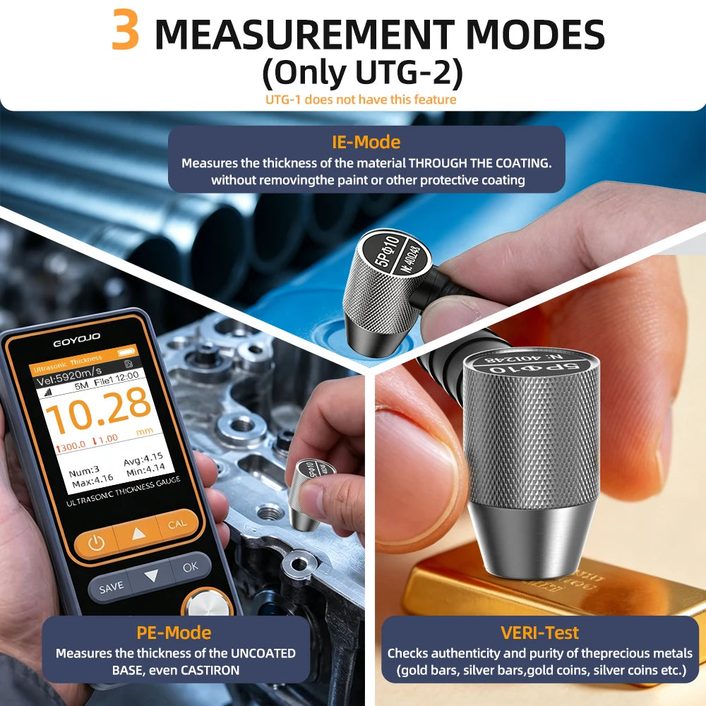 UTG-2 Ultrasonic Thickness Gauge – Industrial NDT Metal Thickness Tester