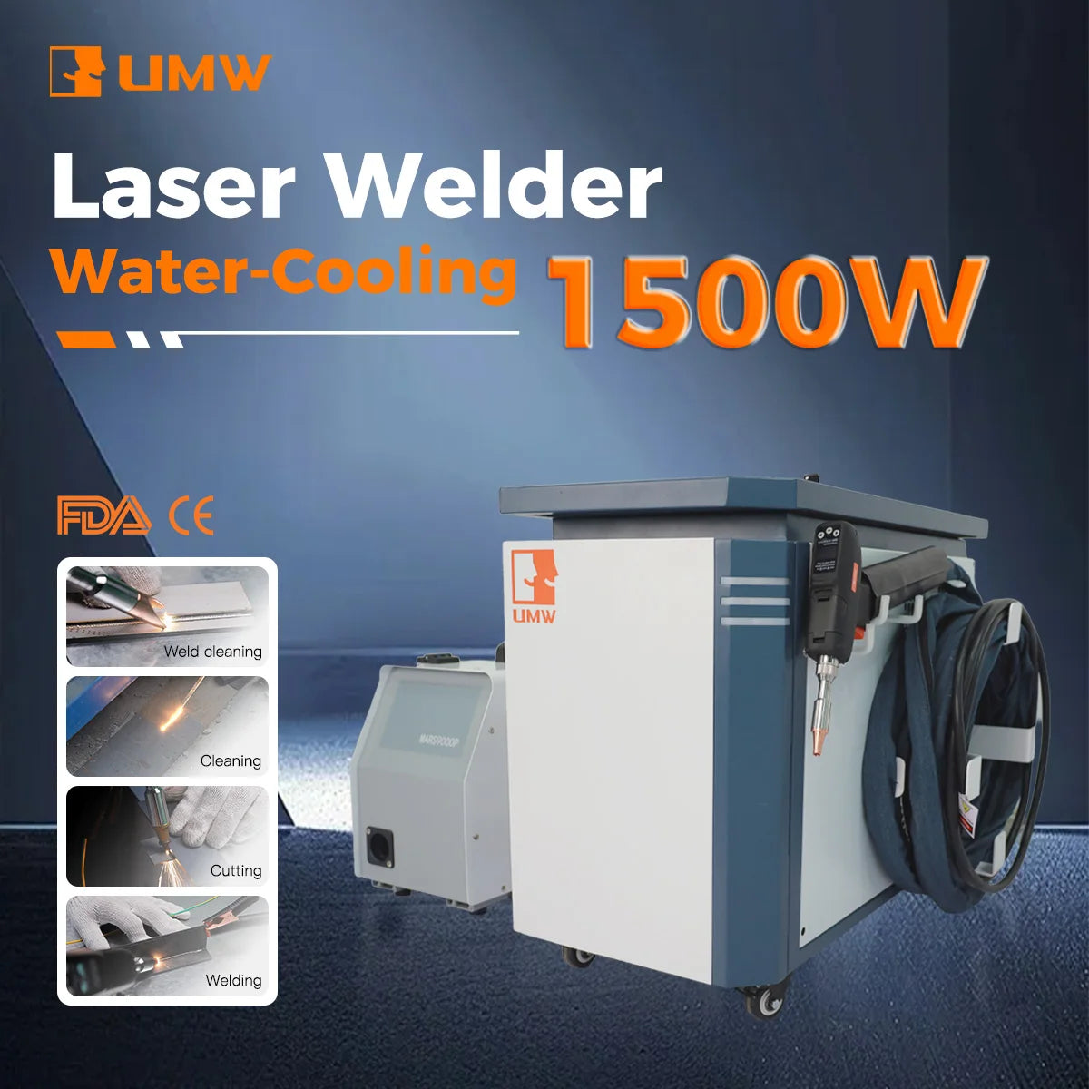 4-in-1 Fiber Laser Welding Machine 1500W – Welding, Cleaning, Cutting & Seam Cleaning System