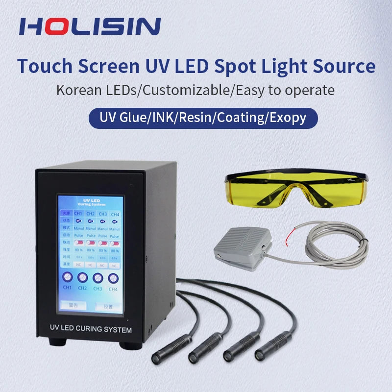 4-Channel UV LED Spot Curing System – Precision Industrial UV Curing Machine