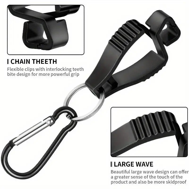 SteelGrip Glove Clips – Dual Carabiner Safety Holders
