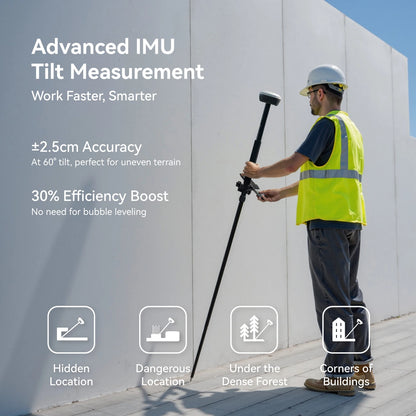 SingularXYZ E1 Lite RTK GNSS Receiver Base & Rover Kit – 1cm Accuracy Waterproof Surveying System