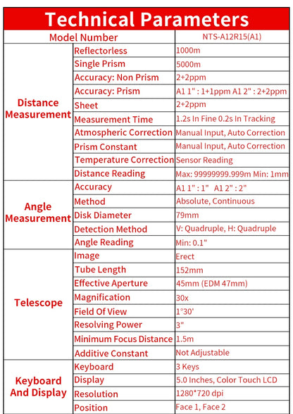 SOUTH NTS-A12R15 Robotic Total Station – High Precision Surveying & Industrial Field Measurement System