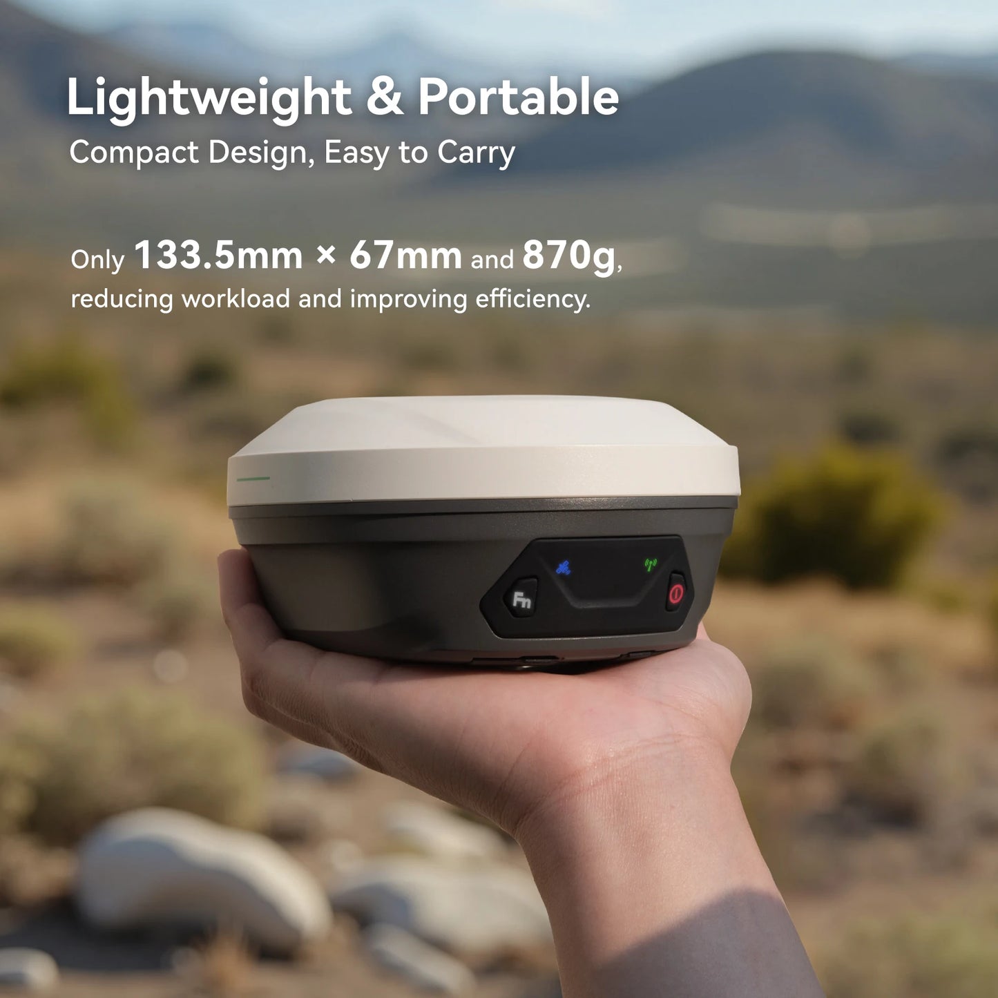 SingularXYZ E1 Lite RTK GNSS Receiver Base & Rover Kit – 1cm Accuracy Waterproof Surveying System