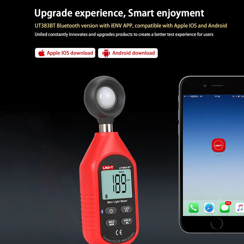 UNI-T UT383BT Digital Lux Meter – Professional Illuminance Tester