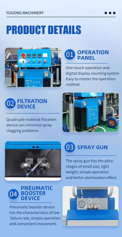 Hydraulic Polyurethane & Polyurea Spray Machine – Two-Component Industrial Coating System