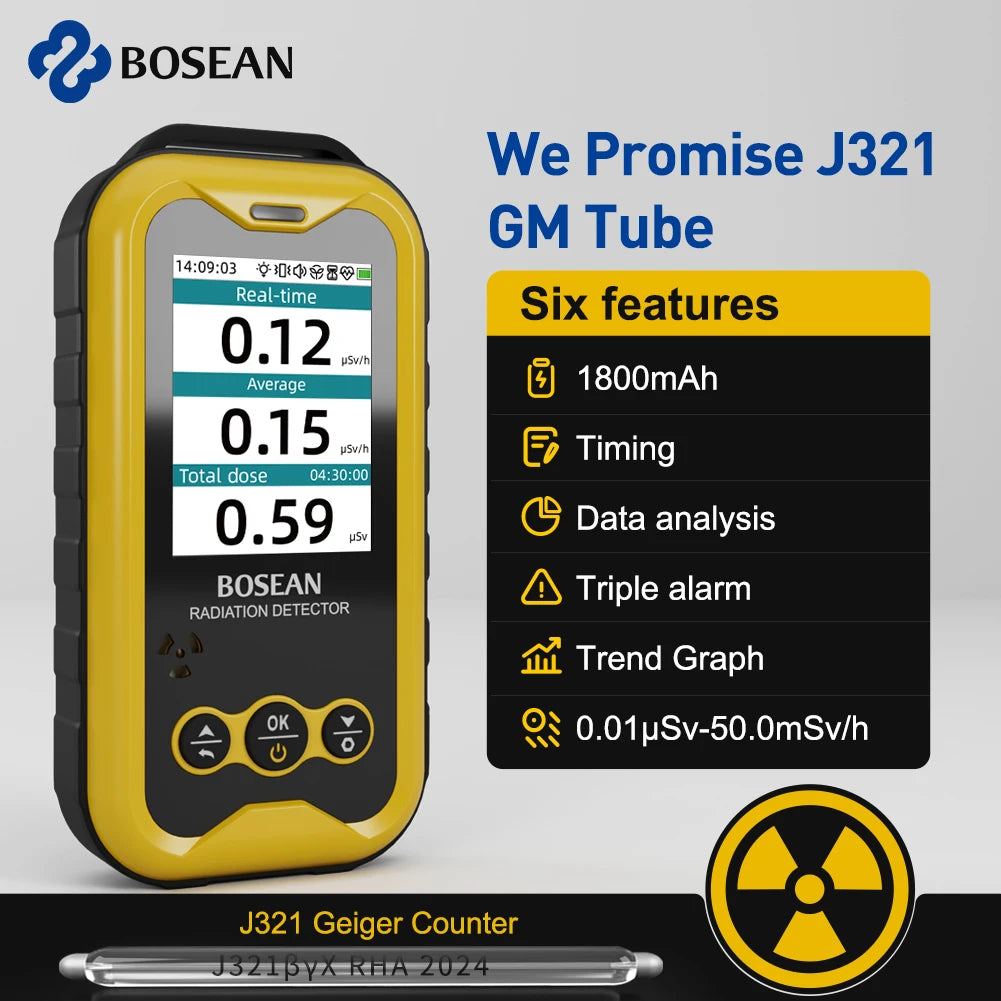 FS5000 Professional Nuclear Radiation Detector – X-Ray, Beta & Gamma Geiger Counter