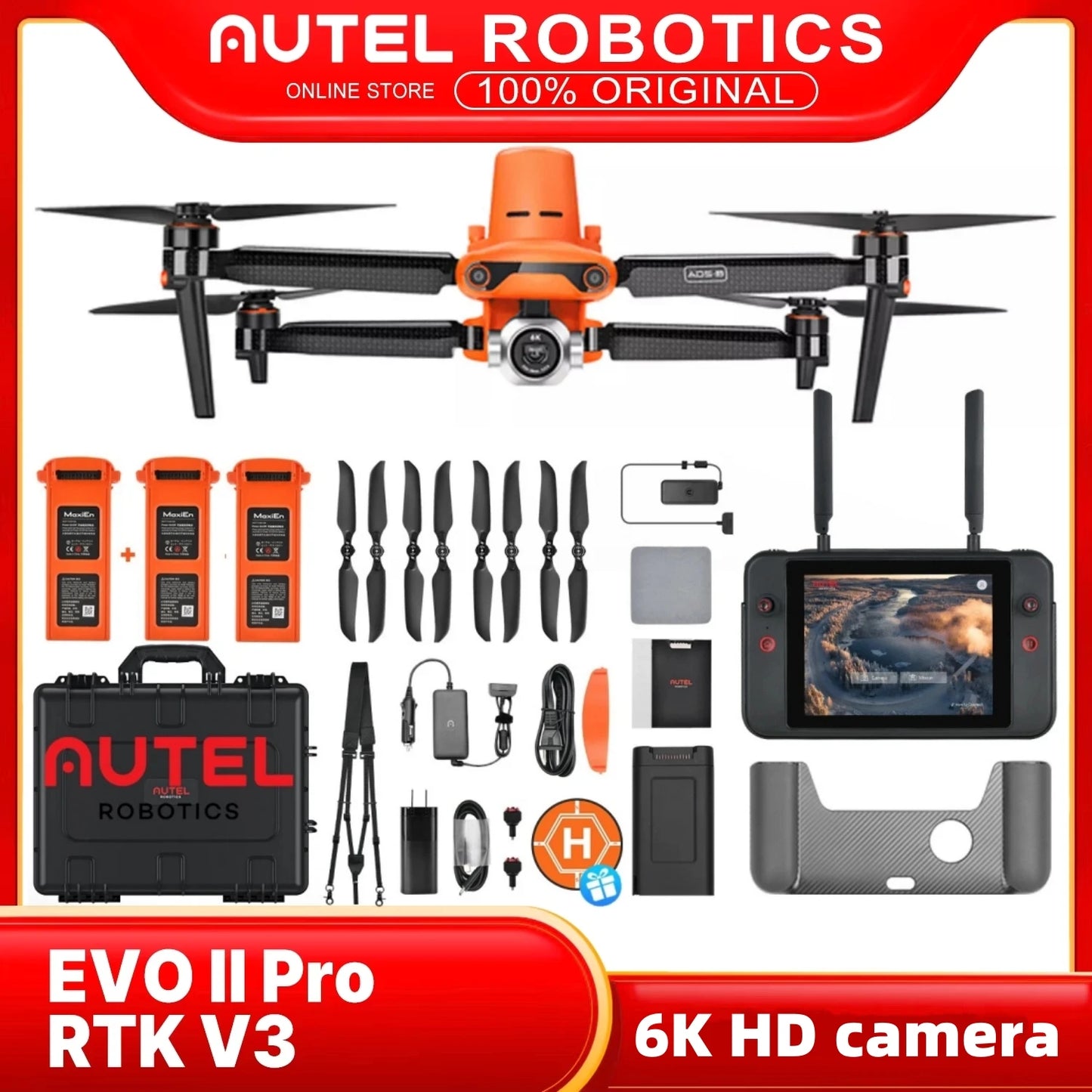 Autel EVO II Pro RTK V3 Survey Drone – 20MP Mapping & 6K Inspection System