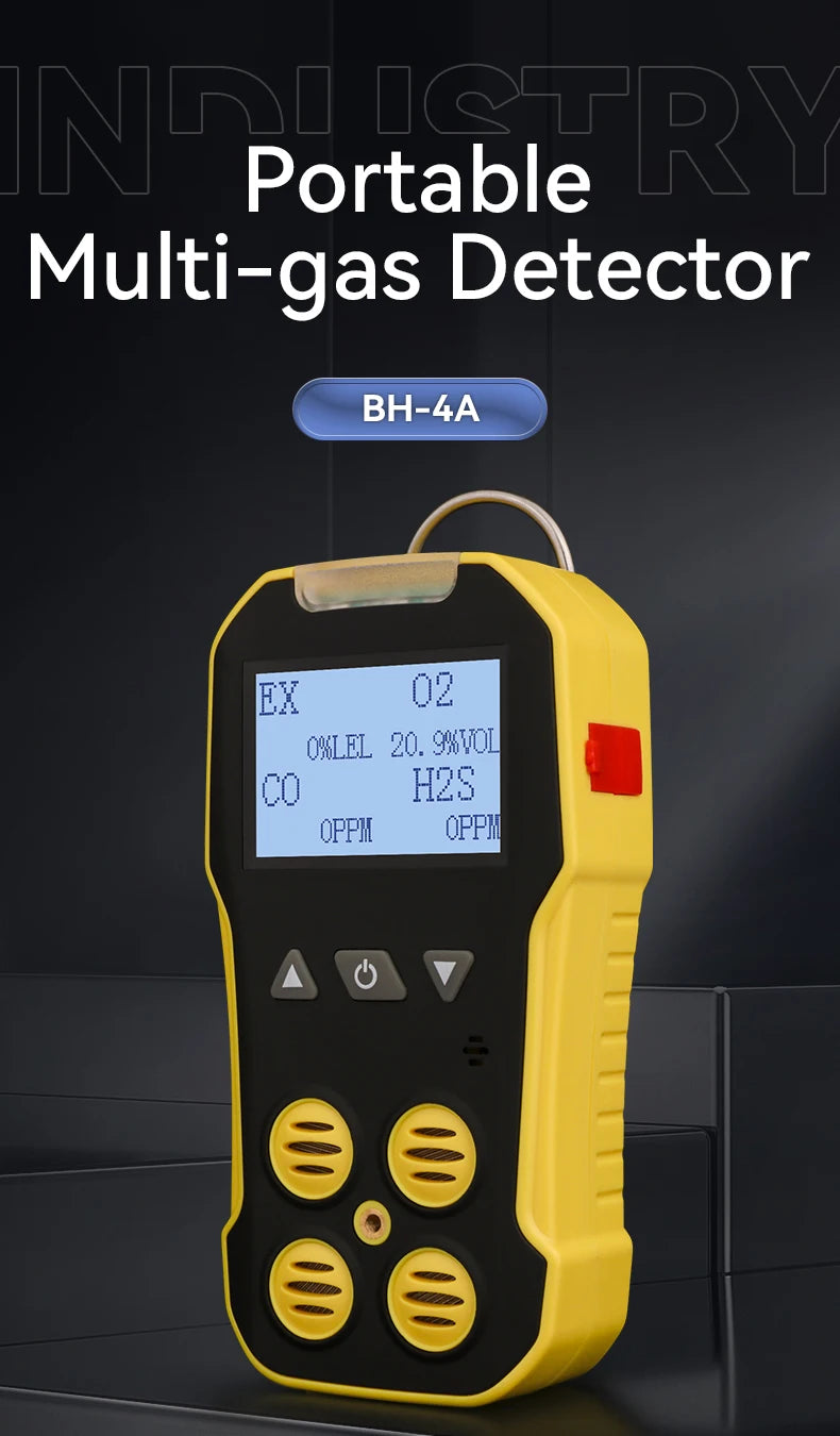 Bosean BH-4A Portable 4-Gas Detector – O₂, H₂S, CO & LEL Multi-Gas Monitor