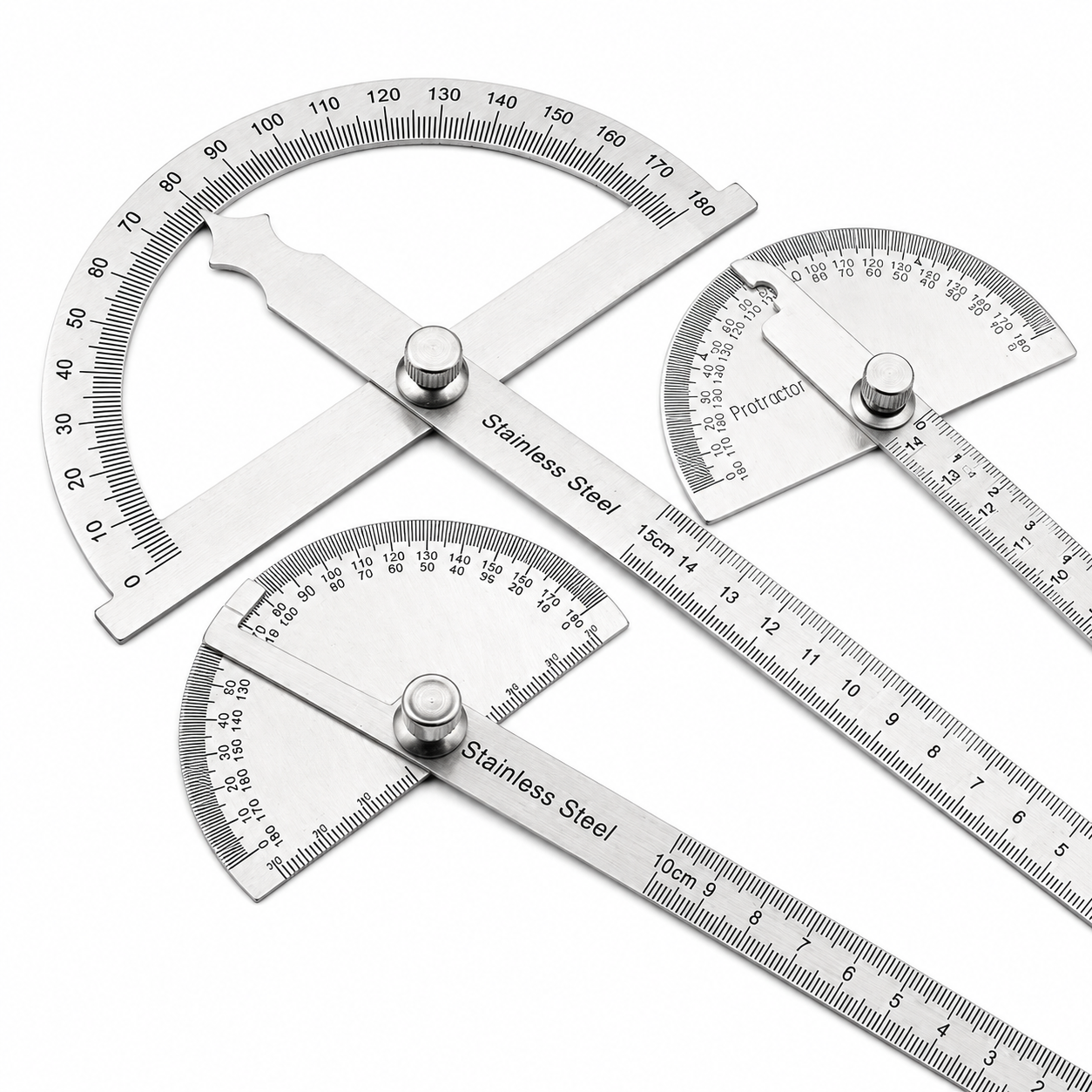 Stainless Steel Goniometer – Precision Angle Measuring Ruler