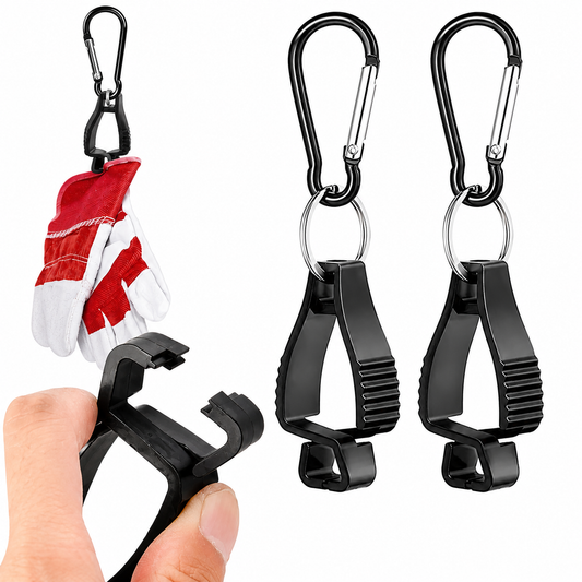 SteelGrip Glove Clips – Dual Carabiner Safety Holders