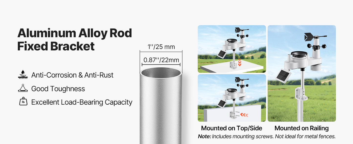 SucceBuy 7-in-1 Wi-Fi Weather Station & APP Control, 7.5-Inch VA Display Solar Powered Sensor, Indoor & Outdoor Weather Forecast